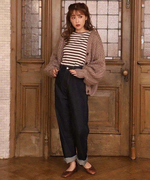 one after another NICE CLAUP（ワンアフターアナザーナイスクラップ）の「サーマルロングTシャツ（Tシャツ/カットソー・レディース・ブラック系その他/グレー系その他/ブラウン系その他/ブラウン/アイボリー・FREE）」の22枚目の写真