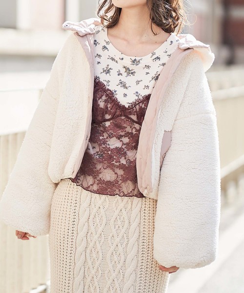 one after another NICE CLAUP（ワンアフターアナザーナイスクラップ）の「サーマルロングTシャツ（Tシャツ/カットソー・レディース・ブラック系その他/グレー系その他/ブラウン系その他/ブラウン/アイボリー・FREE）」の10枚目の写真