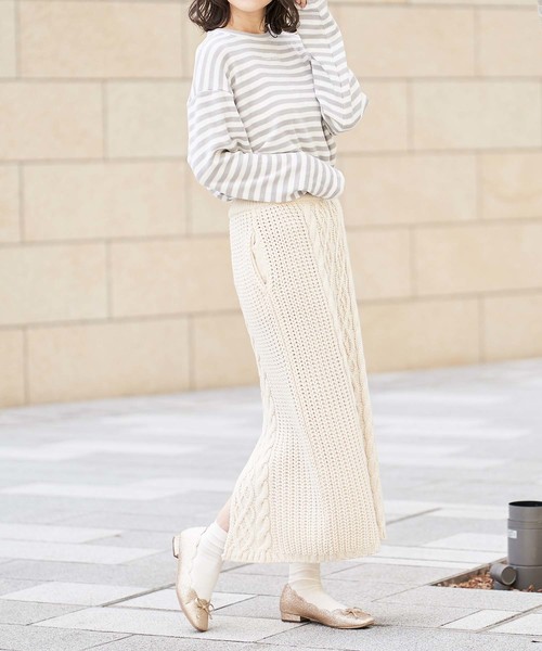 one after another NICE CLAUP（ワンアフターアナザーナイスクラップ）の「サーマルロングTシャツ（Tシャツ/カットソー・レディース・ブラック系その他/グレー系その他/ブラウン系その他/ブラウン/アイボリー・FREE）」の16枚目の写真