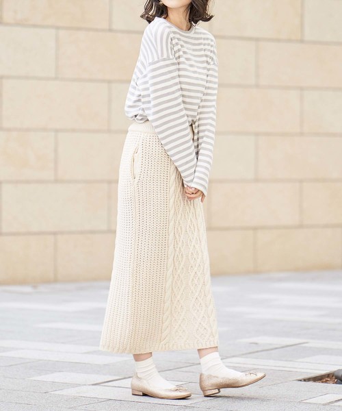 one after another NICE CLAUP（ワンアフターアナザーナイスクラップ）の「サーマルロングTシャツ（Tシャツ/カットソー・レディース・ブラック系その他/グレー系その他/ブラウン系その他/ブラウン/アイボリー・FREE）」の17枚目の写真