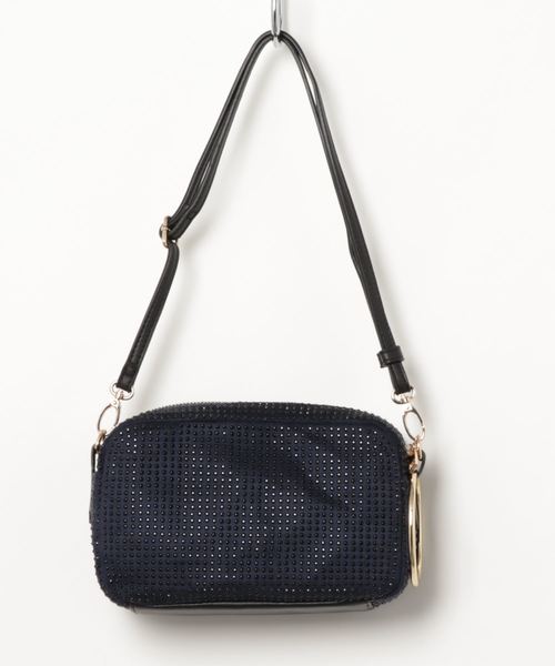 NATURAL BEAUTY BASIC（ナチュラルビューティーベーシック）の「ホットフィットスクエアポシェット（ショルダーバッグ・レディース・ベージュ/ネイビー・ﾌﾘ-）」の5枚目の写真