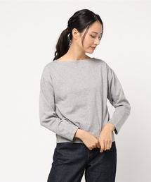 ・裾タックボートネックプルオーバー