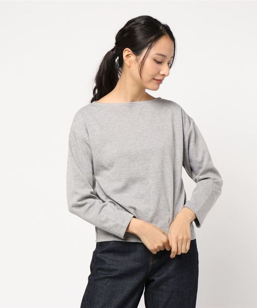 AMERICAN HOLIC（アメリカンホリック）の「・裾タックボートネックプルオーバー（Tシャツ/カットソー・レディース・ブラック/キャメル/杢グレー/チャコールグレー・FREE）」の3枚目の写真