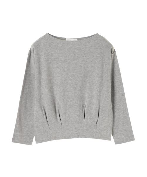 AMERICAN HOLIC（アメリカンホリック）の「・裾タックボートネックプルオーバー（Tシャツ/カットソー・レディース・ブラック/キャメル/杢グレー/チャコールグレー・FREE）」の6枚目の写真