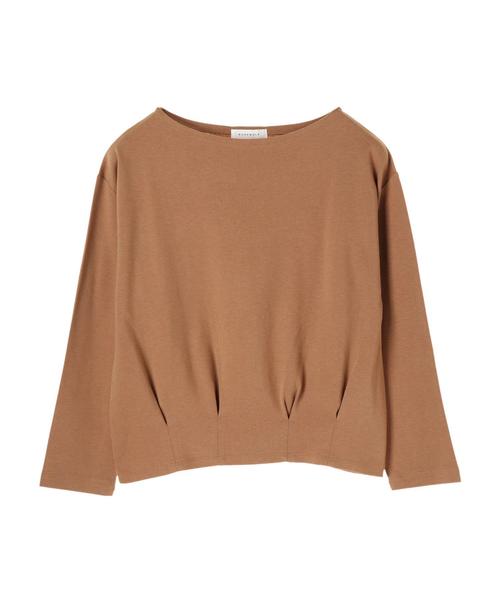 AMERICAN HOLIC（アメリカンホリック）の「・裾タックボートネックプルオーバー（Tシャツ/カットソー・レディース・ブラック/キャメル/杢グレー/チャコールグレー・FREE）」の9枚目の写真