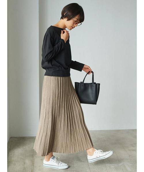 AMERICAN HOLIC（アメリカンホリック）の「・裾タックボートネックプルオーバー（Tシャツ/カットソー・レディース・ブラック/キャメル/杢グレー/チャコールグレー・FREE）」の11枚目の写真