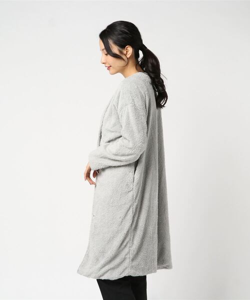 STYLEBLOCK（スタイルブロック）の「モコモコボアロングカーディガン（カーディガン/ボレロ・レディース・ライトグレー/ベージュ/ネイビー・FREE）」の6枚目の写真