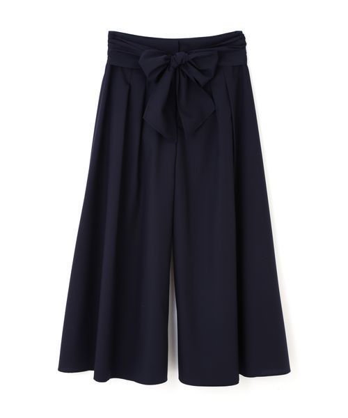 NATURAL BEAUTY BASIC（ナチュラルビューティーベーシック）の「手洗い可能/フロントリボンタイプライタースカーチョ（その他パンツ・レディース・ネイビー/ダークブルー/ベージュ・SMALL/MEDIUM/X-SMALL）」の16枚目の写真