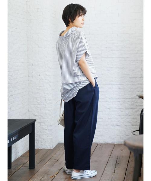 AMERICAN HOLIC（アメリカンホリック）の「ベルト付ハイタックパンツ（その他パンツ・レディース・ベージュ/ネイビー/ストライプ・M/L）」の22枚目の写真