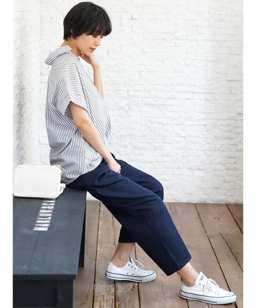 AMERICAN HOLIC（アメリカンホリック）の「ベルト付ハイタックパンツ（その他パンツ・レディース・ベージュ/ネイビー/ストライプ・M/L）」の21枚目の写真