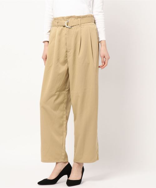 AMERICAN HOLIC（アメリカンホリック）の「ベルト付ハイタックパンツ（その他パンツ・レディース・ベージュ/ネイビー/ストライプ・M/L）」の7枚目の写真