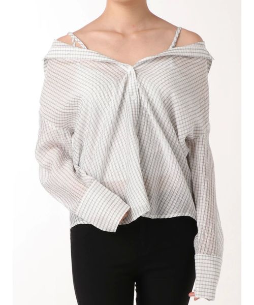 EMODA（エモダ）の「2WAYシャツ&ビスチェセットアップ（シャツ/ブラウス・レディース・その他/その他1/ブラック・FREE）」の9枚目の写真