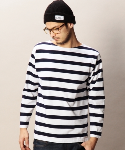 BEAUTY&YOUTH UNITED ARROWS(ビューティーアンドユースユナイテッドアローズ)の「BY ランダム ボーダー バスク シャツ◆(Tシャツ/カットソー・メンズ・その他1/その他2/その他3・SMALL/MEDIUM/X-LARGE/LARGE)」の1枚目の写真