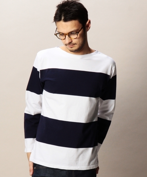 BEAUTY&YOUTH UNITED ARROWS(ビューティーアンドユースユナイテッドアローズ)の「BY ランダム ボーダー バスク シャツ◆(Tシャツ/カットソー・メンズ・その他1/その他2/その他3・SMALL/MEDIUM/X-LARGE/LARGE)」の3枚目の写真