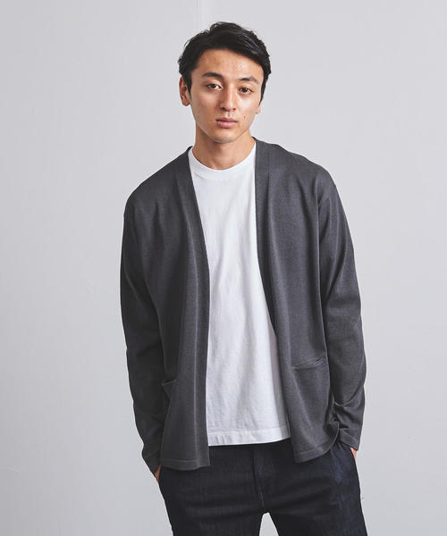 UA ユナイテッドアローズ　ノーボタン　カーディガン　ネイビー UNITED ARROWS（ユナイテッドアローズ）の「< UNITED ARROWS