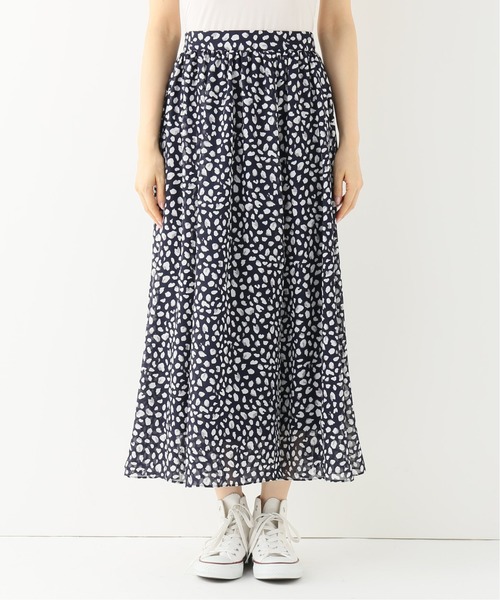 JOINT WORKS（ジョイントワークス）の「《追加2》レオパードギャザースカート（スカート・レディース・ベージュ/ネイビー・FREE）」の3枚目の写真