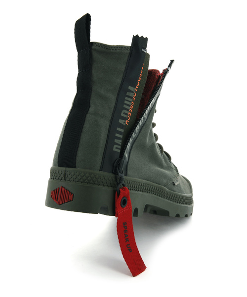 PALLADIUM（パラディウム）の「PALLADIUM/パラディウム PAMPA UNZIPPED/パンパ アンジップド（スニーカー・メンズ・ホワイト/ブラック/レッド/カーキ・22.5cm/23cm/23.5cm/24cm/24.5cm/25cm/25.5cm/26cm/26.5cm/27cm/27.5cm/28cm）」の7枚目の写真