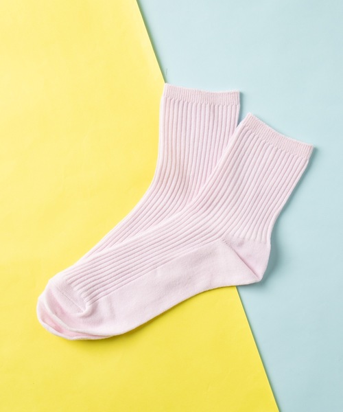 WEGO（ウィゴー）の「WEGO/リブ無地ソックス（ソックス/靴下・レディース・ホワイト/ブラック/ダークグリーン/パープル/オフホワイト/カーキ/サックスブルー/ライトブラウン/マスタード/ライトパープル/ライトイエロー/キャメル/ライトピンク/ワイン/ブラウン/ダークグレー・FREE）」の15枚目の写真