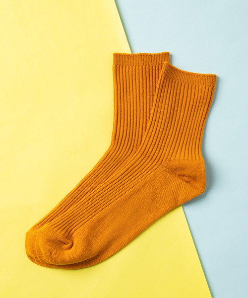 WEGO（ウィゴー）の「WEGO/リブ無地ソックス（ソックス/靴下・レディース・ホワイト/ブラック/ダークグリーン/パープル/オフホワイト/カーキ/サックスブルー/ライトブラウン/マスタード/ライトパープル/ライトイエロー/キャメル/ライトピンク/ワイン/ブラウン/ダークグレー・FREE）」の12枚目の写真