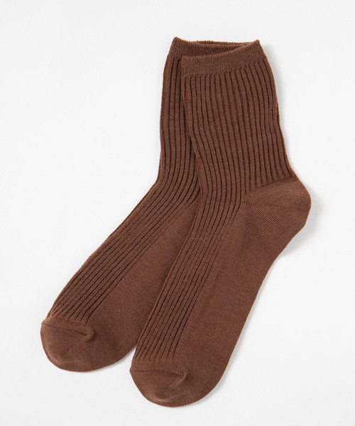 WEGO（ウィゴー）の「WEGO/リブ無地ソックス（ソックス/靴下・レディース・ホワイト/ブラック/ダークグリーン/パープル/オフホワイト/カーキ/サックスブルー/ライトブラウン/マスタード/ライトパープル/ライトイエロー/キャメル/ライトピンク/ワイン/ブラウン/ダークグレー・FREE）」の21枚目の写真