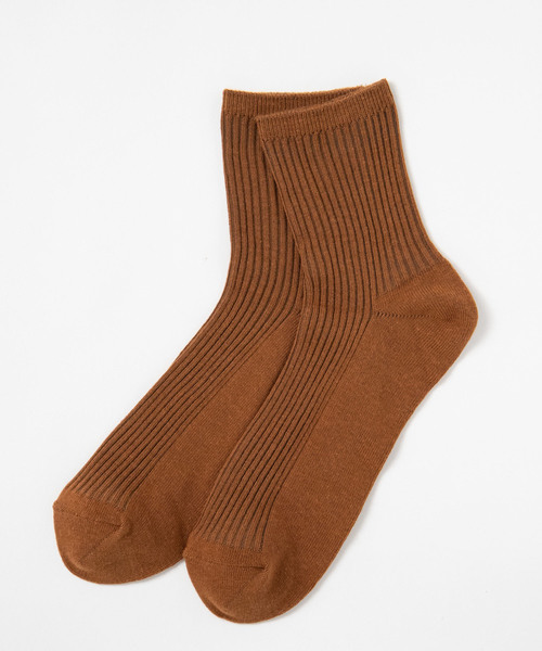 WEGO（ウィゴー）の「WEGO/リブ無地ソックス（ソックス/靴下・レディース・ホワイト/ブラック/ダークグリーン/パープル/オフホワイト/カーキ/サックスブルー/ライトブラウン/マスタード/ライトパープル/ライトイエロー/キャメル/ライトピンク/ワイン/ブラウン/ダークグレー・FREE）」の17枚目の写真
