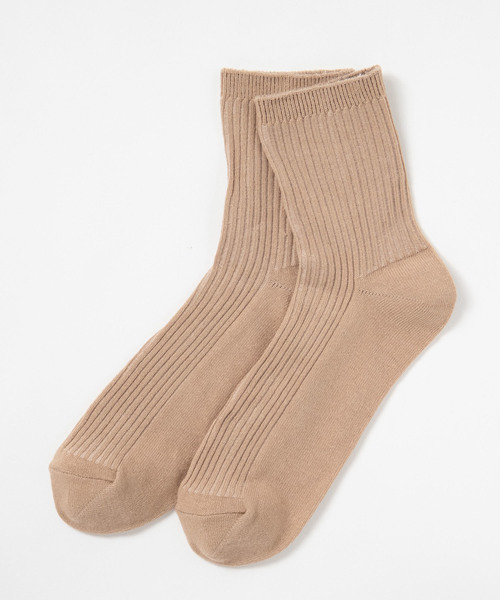 WEGO（ウィゴー）の「WEGO/リブ無地ソックス（ソックス/靴下・レディース・ホワイト/ブラック/ダークグリーン/パープル/オフホワイト/カーキ/サックスブルー/ライトブラウン/マスタード/ライトパープル/ライトイエロー/キャメル/ライトピンク/ワイン/ブラウン/ダークグレー・FREE）」の19枚目の写真