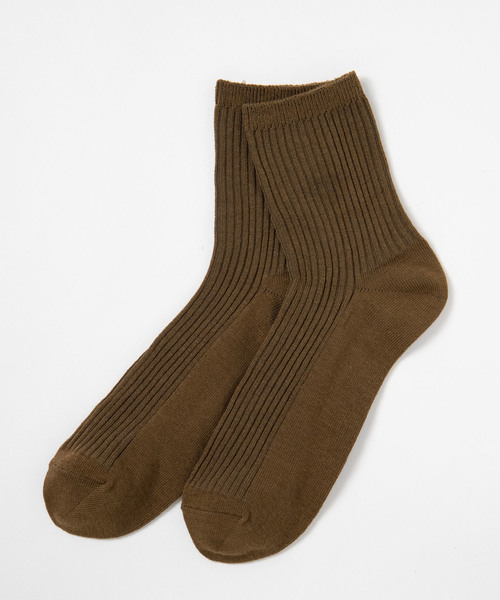 WEGO（ウィゴー）の「WEGO/リブ無地ソックス（ソックス/靴下・レディース・ホワイト/ブラック/ダークグリーン/パープル/オフホワイト/カーキ/サックスブルー/ライトブラウン/マスタード/ライトパープル/ライトイエロー/キャメル/ライトピンク/ワイン/ブラウン/ダークグレー・FREE）」の22枚目の写真
