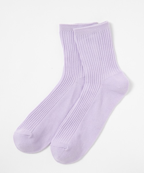 WEGO（ウィゴー）の「WEGO/リブ無地ソックス（ソックス/靴下・レディース・ホワイト/ブラック/ダークグリーン/パープル/オフホワイト/カーキ/サックスブルー/ライトブラウン/マスタード/ライトパープル/ライトイエロー/キャメル/ライトピンク/ワイン/ブラウン/ダークグレー・FREE）」の20枚目の写真