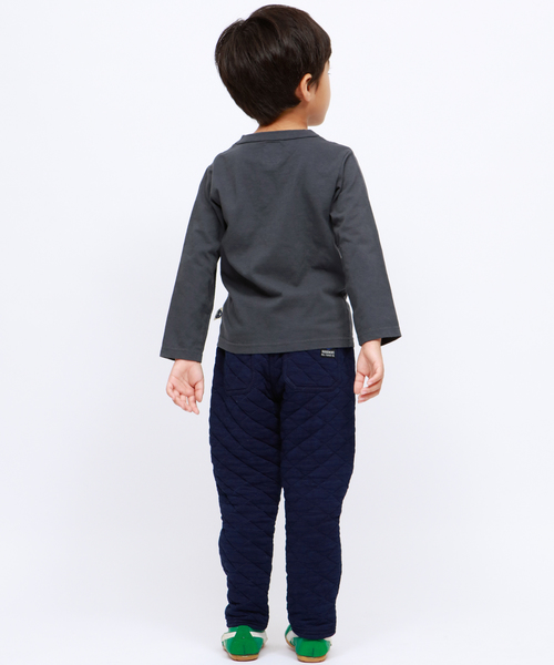 RUGGEDWORKS（ラゲッドワークス）の「ボーイズ無地ロゴ天竺長袖Tシャツ（Tシャツ/カットソー・キッズ・ピンク/チャコール/グレー・140cm/150cm/100cm/110cm/120cm/130cm）」の10枚目の写真