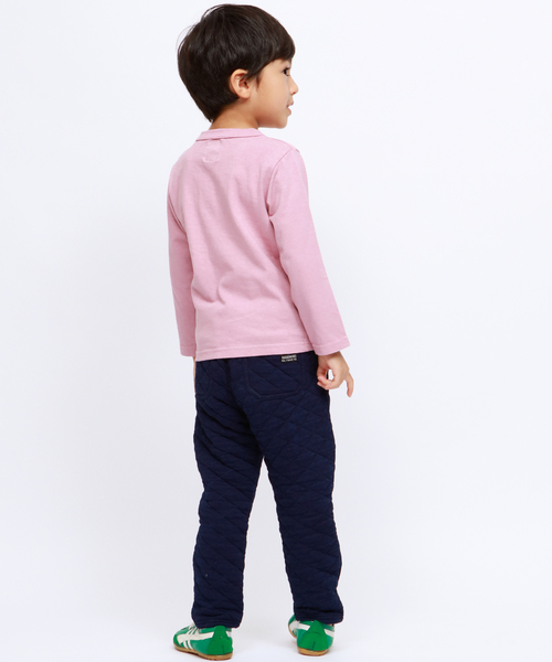 RUGGEDWORKS（ラゲッドワークス）の「ボーイズ無地ロゴ天竺長袖Tシャツ（Tシャツ/カットソー・キッズ・ピンク/チャコール/グレー・140cm/150cm/100cm/110cm/120cm/130cm）」の12枚目の写真