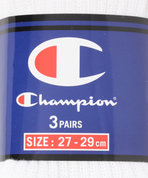 Champion(チャンピオン)の「【Champion(チャンピオン)】3Pソックス(ソックス/靴下・メンズ・ホワイト・FREE)」の5枚目の写真
