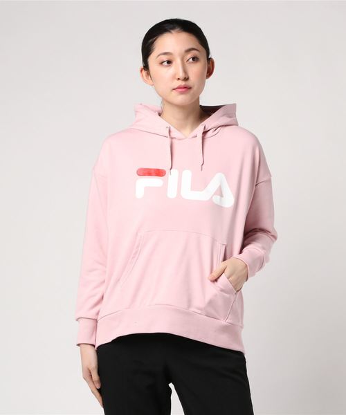 FILA（フィラ）の「フィラ FILA  スウェットパーカー（パーカー・レディース・ピンク/ネイビー/ライトグレー/ブラック・M/L/XL/S）」の4枚目の写真