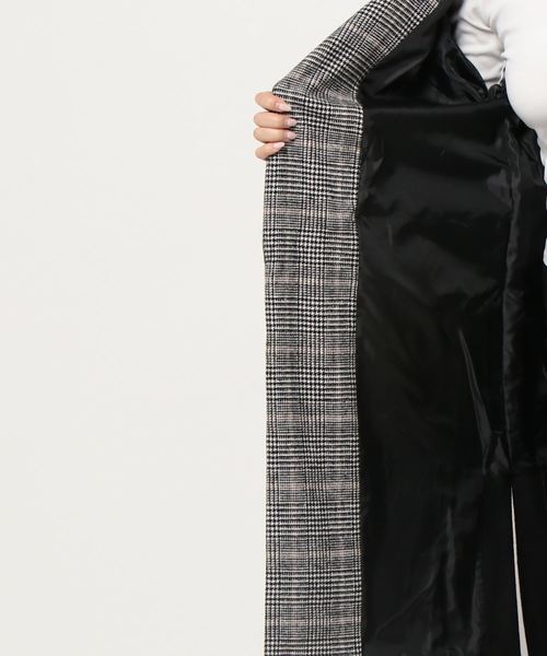 GeeRA（ジーラ）の「フェイクスライバーノーカラーコート（ノーカラーコート・レディース・ブラック/ブラウン・MEDIUM/LARGE/X-LARGE）」の5枚目の写真