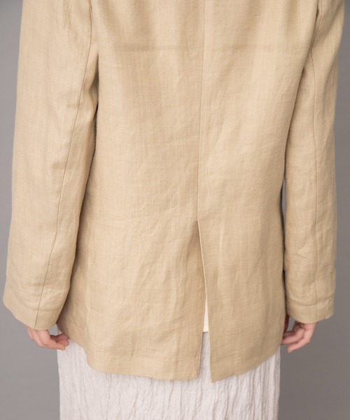 Munich(ミューニック)の「ヘリンボーンリネンテーラードジャケット(テーラードジャケット・レディース・テラコッタ/ブラック/ベージュ/ブラック×ホワイト・S/XS)」の16枚目の写真