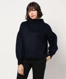 未使用　イリアンローヴ　グリーン　ニット モヘアパフニット(ライトグリーン) - seventen