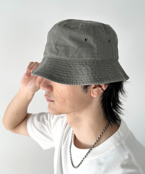 newhattan(ニューハッタン)の「newhattan /ニューハッタン バケットハット ツイル デニム(ハット・メンズ・ホワイト/ブラック/ダークブラウン/カーキ/ネイビー/オリーブ/ベージュ系その他/グリーン系その他/ライトベージュ/チャコール/ダークグリーン/ライトブルー/ダークブルー/ダークブラック/ライトブラック・S/M/L/XL/M/L)」の10枚目の写真