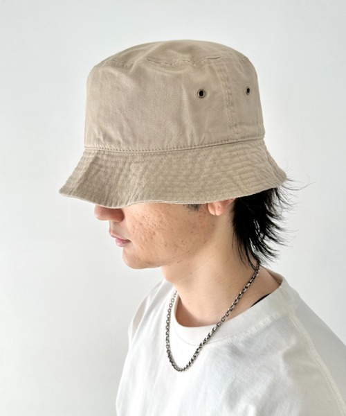 newhattan（ニューハッタン）の「newhattan /ニューハッタン バケットハット ツイル デニム（ハット・メンズ・ホワイト/ブラック/ダークブラウン/ベージュ/ネイビー/カーキ/ベージュ系その他/グリーン系その他/ライトベージュ/チャコール/ダークグリーン/ライトブルー/ダークブルー/ダークブラック/ライトブラック・S/M/L/XL/M/L）」の7枚目の写真