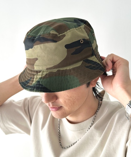 newhattan（ニューハッタン）の「newhattan /ニューハッタン バケットハット ツイル デニム（ハット・メンズ・ホワイト/ブラック/ダークブラウン/ベージュ/ネイビー/カーキ/ベージュ系その他/グリーン系その他/ライトベージュ/チャコール/ダークグリーン/ライトブルー/ダークブルー/ダークブラック/ライトブラック・S/M/L/XL/M/L）」の12枚目の写真