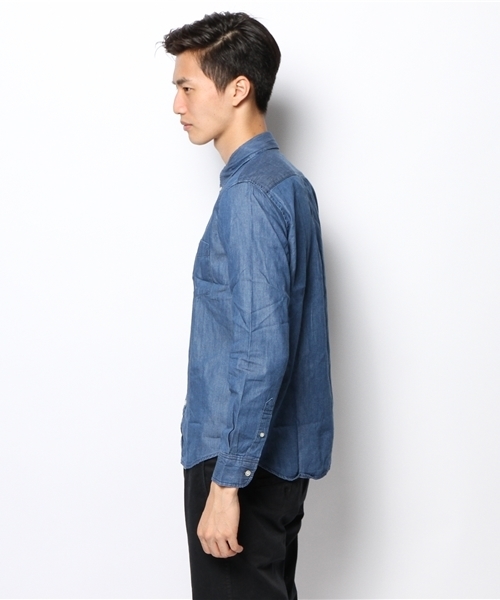 UNION STATION（ユニオンステーション）の「シャンブレーBDシャツ（シャツ/ブラウス・メンズ・ブルー/ダークブルー・LL/MEDIUM/SMALL/LARGE）」の8枚目の写真