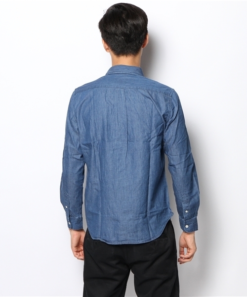 UNION STATION（ユニオンステーション）の「シャンブレーBDシャツ（シャツ/ブラウス・メンズ・ブルー/ダークブルー・LL/MEDIUM/SMALL/LARGE）」の9枚目の写真