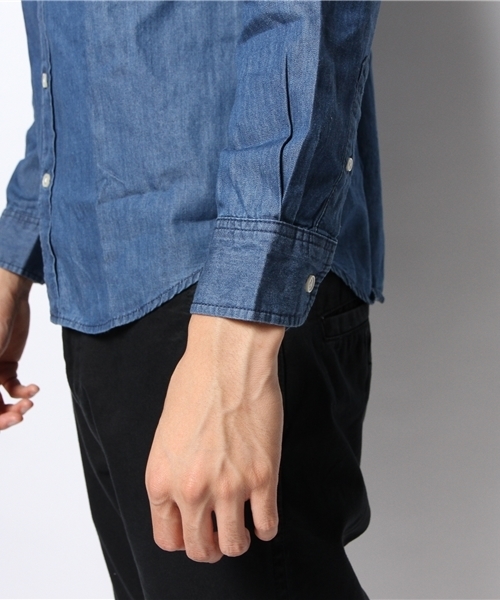 UNION STATION（ユニオンステーション）の「シャンブレーBDシャツ（シャツ/ブラウス・メンズ・ブルー/ダークブルー・LL/MEDIUM/SMALL/LARGE）」の4枚目の写真