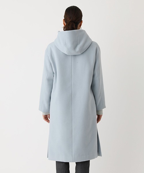 AZUL by moussy(アズールバイマウジー)の「SIDE SLIT HOODIE COAT/サイドスリットフーディコート(ステンカラーコート・レディース・ブラック/サックスブルー/ライトベージュ・SMALL/MEDIUM)」の21枚目の写真