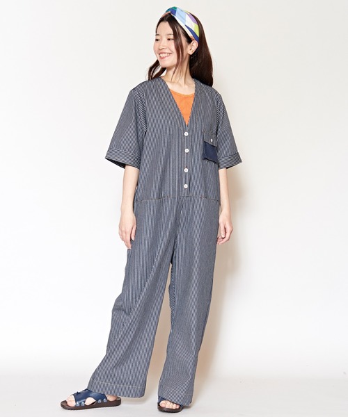 チャイハネ　デニムオーバーオール チャイハネ チャイハネ カシュデニムサロペット （ブルー