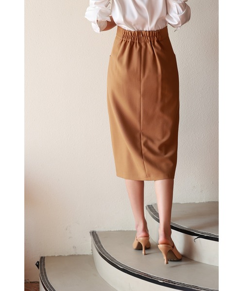 SAISON DE PAPILLON（セゾンドパピヨン）の「センタースリット入りセミタイトスカート（スカート・レディース・ブラック/イエロー/アイボリー/ネイビー/グレー/ミント/カーキ/ラベンダー/ブラウン・M/XL/S/L）」の12枚目の写真