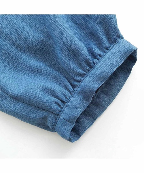 シロップ.(シロップ.)の「リボンをキュッと 後ろスリットワンピース(ワンピース・レディース・ダークブラウン/ブルー・SMALL/MEDIUM/LARGE/X-LARGE/XX-LARGE)」の11枚目の写真