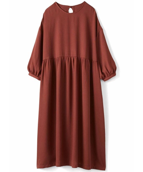 シロップ.(シロップ.)の「リボンをキュッと 後ろスリットワンピース(ワンピース・レディース・ダークブラウン/ブルー・SMALL/MEDIUM/LARGE/X-LARGE/XX-LARGE)」の16枚目の写真