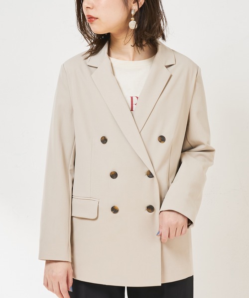 natural couture（ナチュラルクチュール）の「テーラードおしゃれジャケット（テーラードジャケット・レディース・ベージュ/ネイビー/ミント・FREE）」の14枚目の写真