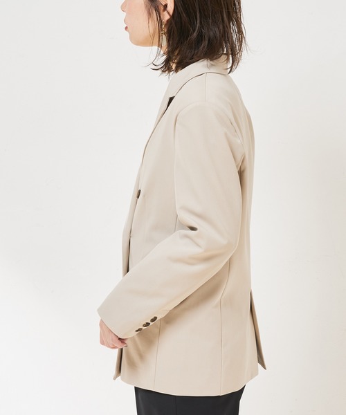 natural couture（ナチュラルクチュール）の「テーラードおしゃれジャケット（テーラードジャケット・レディース・ベージュ/ネイビー/ミント・FREE）」の5枚目の写真