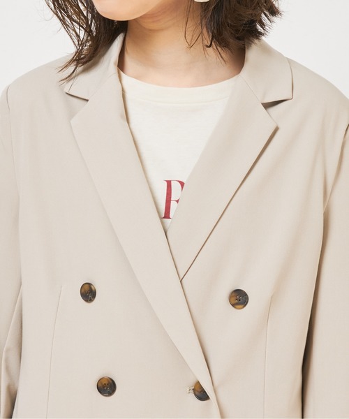 natural couture（ナチュラルクチュール）の「テーラードおしゃれジャケット（テーラードジャケット・レディース・ベージュ/ネイビー/ミント・FREE）」の10枚目の写真