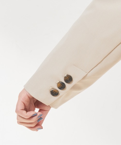 natural couture（ナチュラルクチュール）の「テーラードおしゃれジャケット（テーラードジャケット・レディース・ベージュ/ネイビー/ミント・FREE）」の6枚目の写真